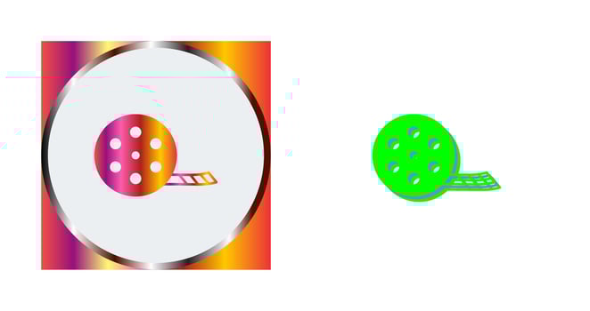Unique Film Reel Vector Icon