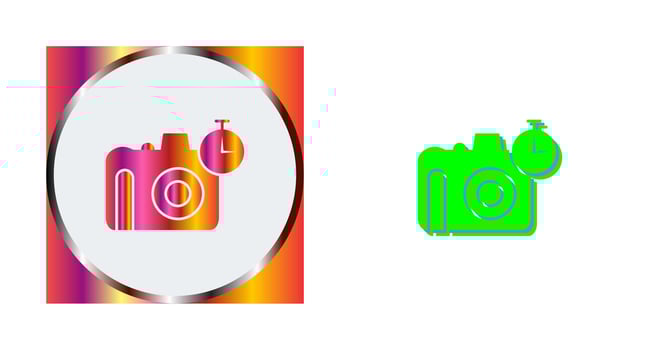 Unique Timer on Camera Vector Icon