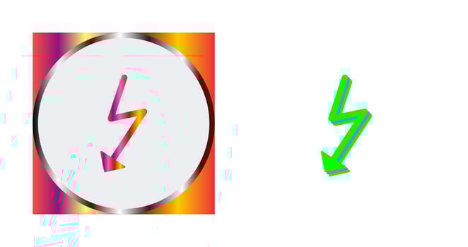 Unique Flash Vector Icon