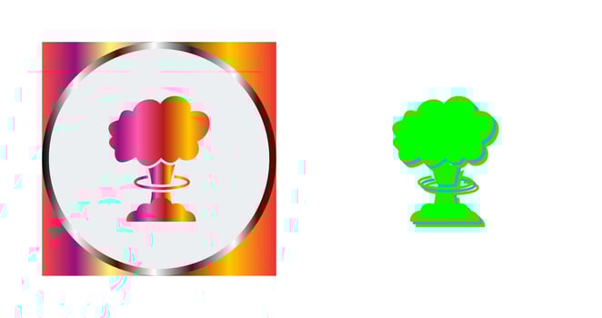 Unique Bomb Blast Vector Icon