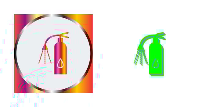 Unique Using Extinguisher Vector Icon