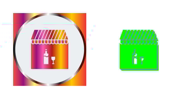 Unique Cafe and Bar Vector Icon