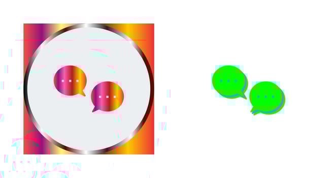 Unique Conversation Bubbles Vector Icon