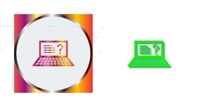 Unique Online Exam Vector Icon