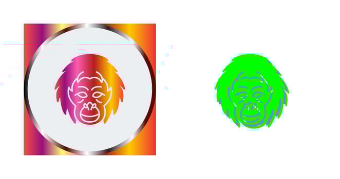 Orangutan Vector Icon