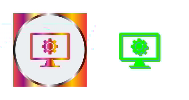 Monitor Screen Vector Icon