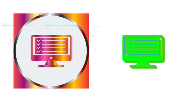 Online Checklist Vector Icon