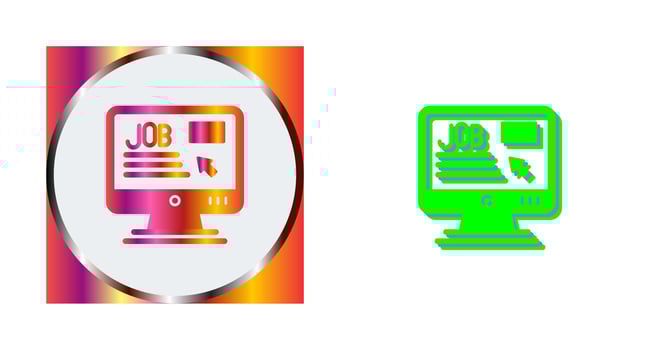 Online Job Vector Icon
