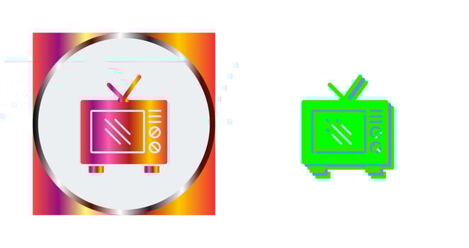 Old TV Vector Icon