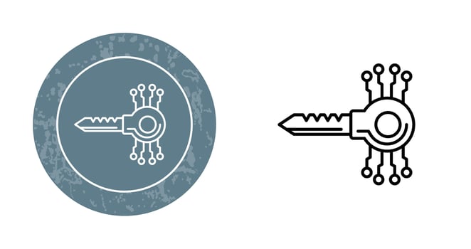 Key Code Vector Icon