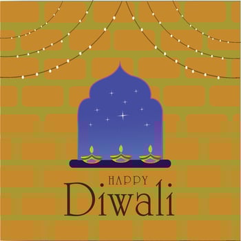 Happy Diwali Festival of India Greetings vector