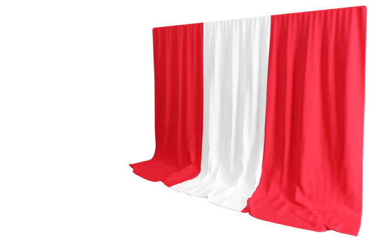 Peru Flag Curtain in 3D Rendering called Flag of Peru png
