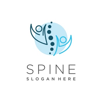 Chiropractic logo design element with creative modern concept vector