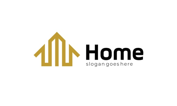 Logo simple home or house residence company and real estate business vector
