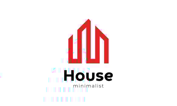 Logo house line minimalist for real estate or property company vector