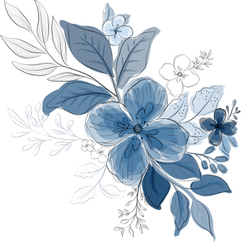 Blue Flower Bouquet png