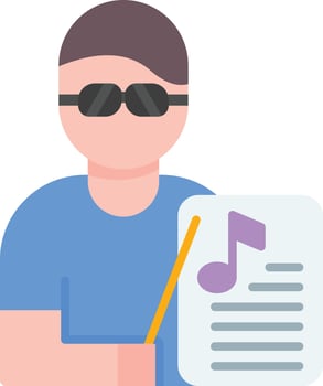 Music Teacher Male Vector Icon