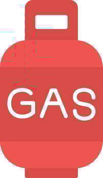 Gas Cylinders Vector Icon