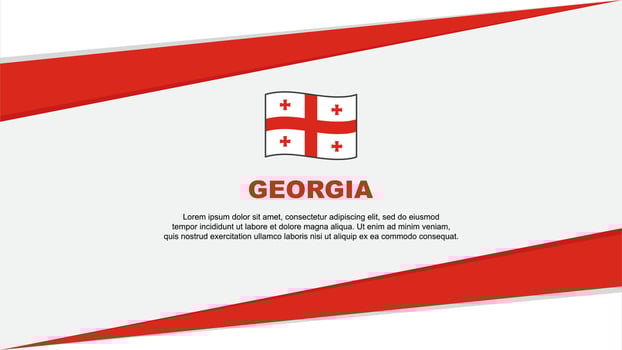 Georgia Flag Abstract Background Design Template. Georgia Independence Day Banner Cartoon Vector Illustration. Georgia Design