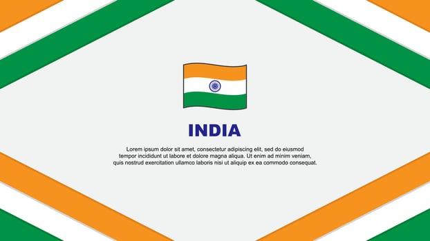 India Flag Abstract Background Design Template. India Independence Day Banner Cartoon Vector Illustration. India Template