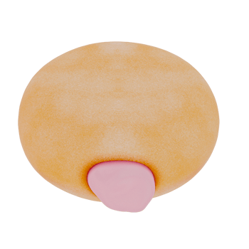 Donut isolated on transparent background . 3D rendering png