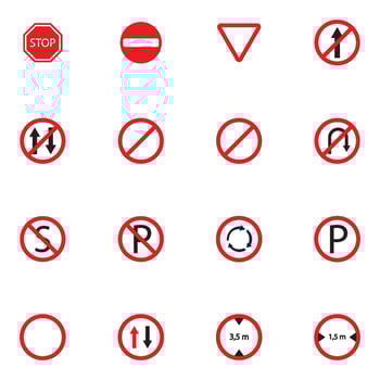 road sign icon vector