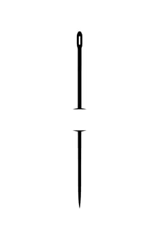 Needle Silhouette, can use for Art Illustration, Logo Gram, Logo Type, Pictogram, Website, Apps, or Graphic Design Element. Vector Illustration