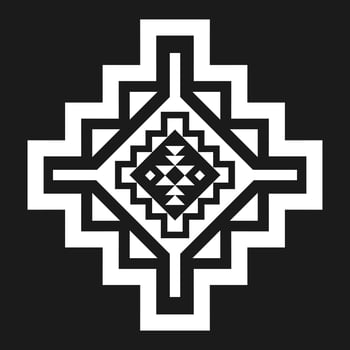 Geometric ethnic pattern art. American, Mexican style. Background Aztec tribal ornament. Design for fabric, clothing, textile, logo, symbol. vector