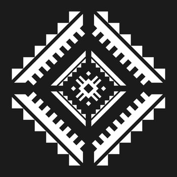 Geometric ethnic pattern art. American, Mexican style. Background Aztec tribal ornament. Design for fabric, clothing, textile, logo, symbol. vector