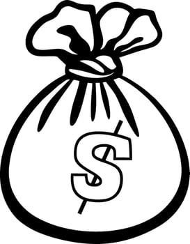 Money bag logo Royalty Free Vector Image