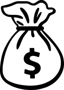 Money bag logo Royalty Free Vector Image