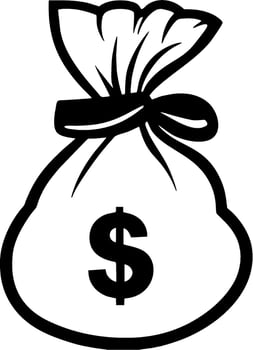 Money bag logo Royalty Free Vector Image