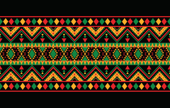 Ethnic abstract ikat art. Aztec ornament print. geometric ethnic pattern seamless  color oriental.  Design for background ,curtain, carpet, wallpaper, clothing, wrapping, Batik, vector illustration.