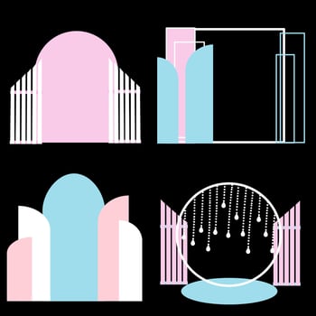 Wedding gate decoration vector