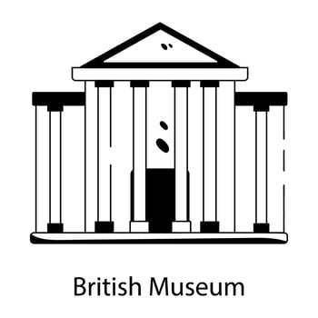 Trendy British Museum vector