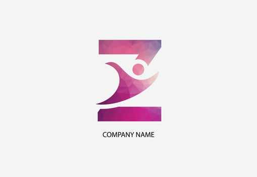 Low poly human health care logo illustrator template vector