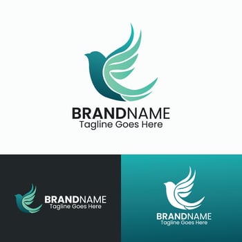 Minimalistic Bird Logo Design Vector, Bird Flying Logo Design vector