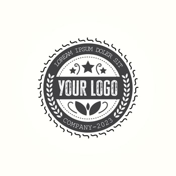 Abstract vintage company and academic logo vector