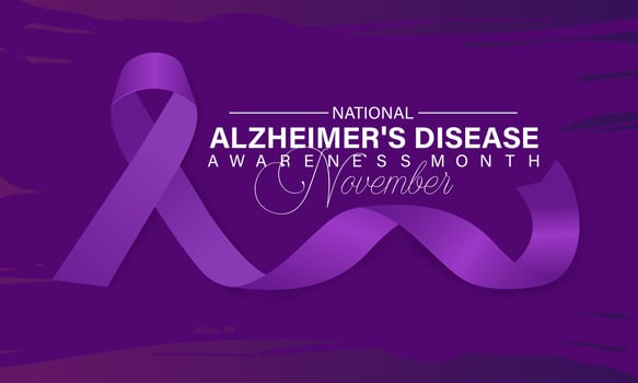 Alzheimer's Disease awareness month is observed every year in November.Background, banner, card, poster, template. Vector illustration.