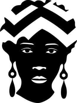 Africa - Black and White Isolated Icon - Vector illustration