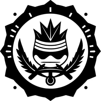 Army - Black and White Isolated Icon - Vector illustration
