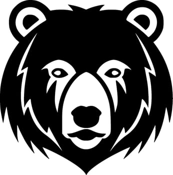 Bear - Minimalist and Flat Logo - Vector illustration