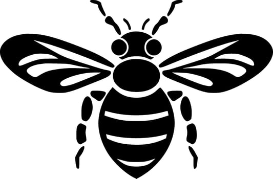 Bee, Minimalist and Simple Silhouette - Vector illustration