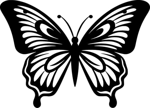 Butterfly, Minimalist and Simple Silhouette - Vector illustration