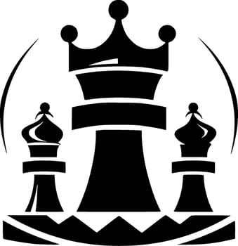 Chess, Minimalist and Simple Silhouette - Vector illustration