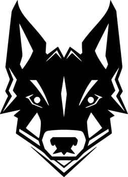 Dog, Minimalist and Simple Silhouette - Vector illustration