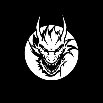 Dragon - Minimalist and Flat Logo - Vector illustration