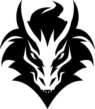Dragon - Minimalist and Flat Logo - Vector illustration