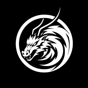 Dragon - Minimalist and Flat Logo - Vector illustration