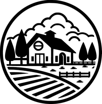 Farm - Minimalist and Flat Logo - Vector illustration